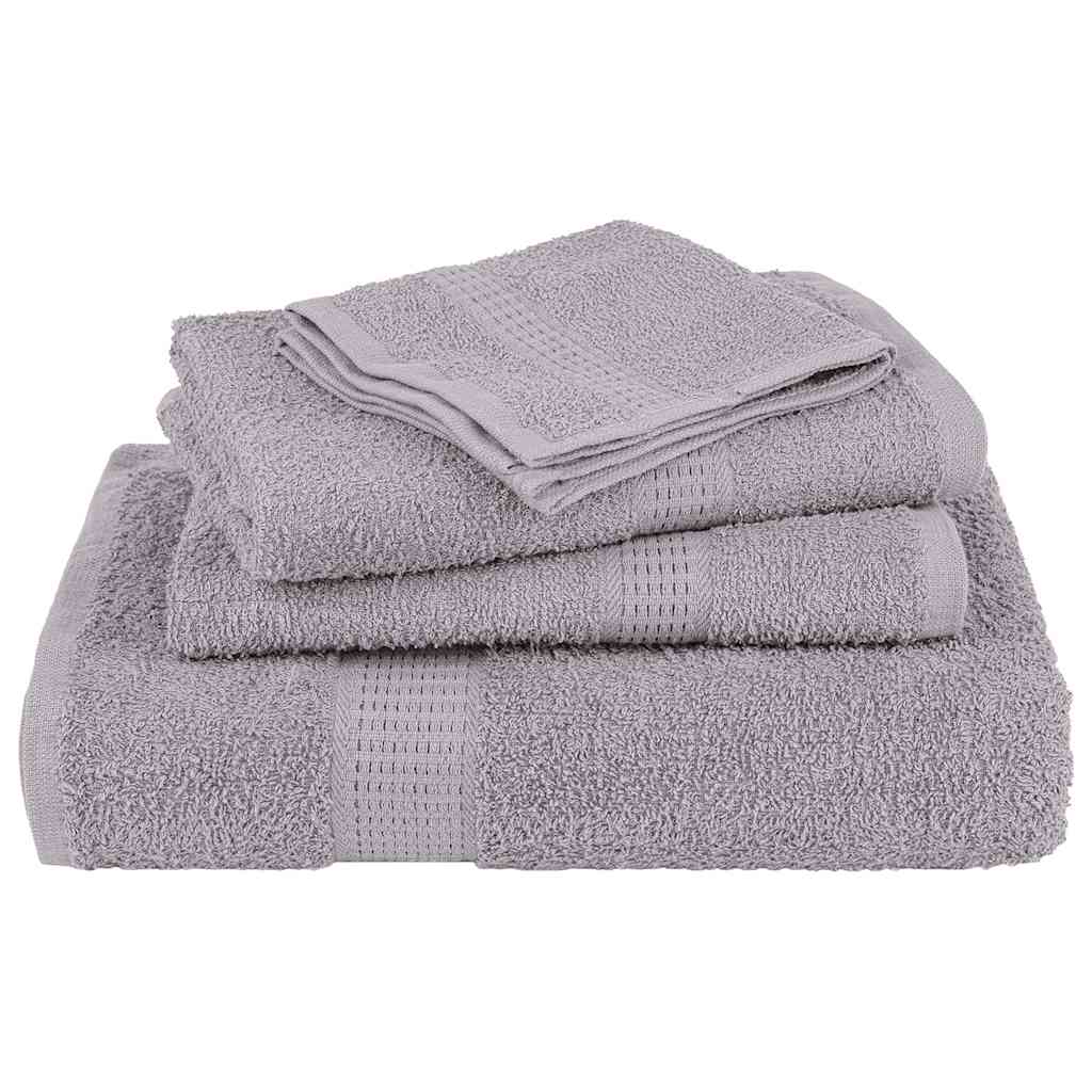 vidaXL 8 Piece Towel Set "FROGN" Grey 360 gsm