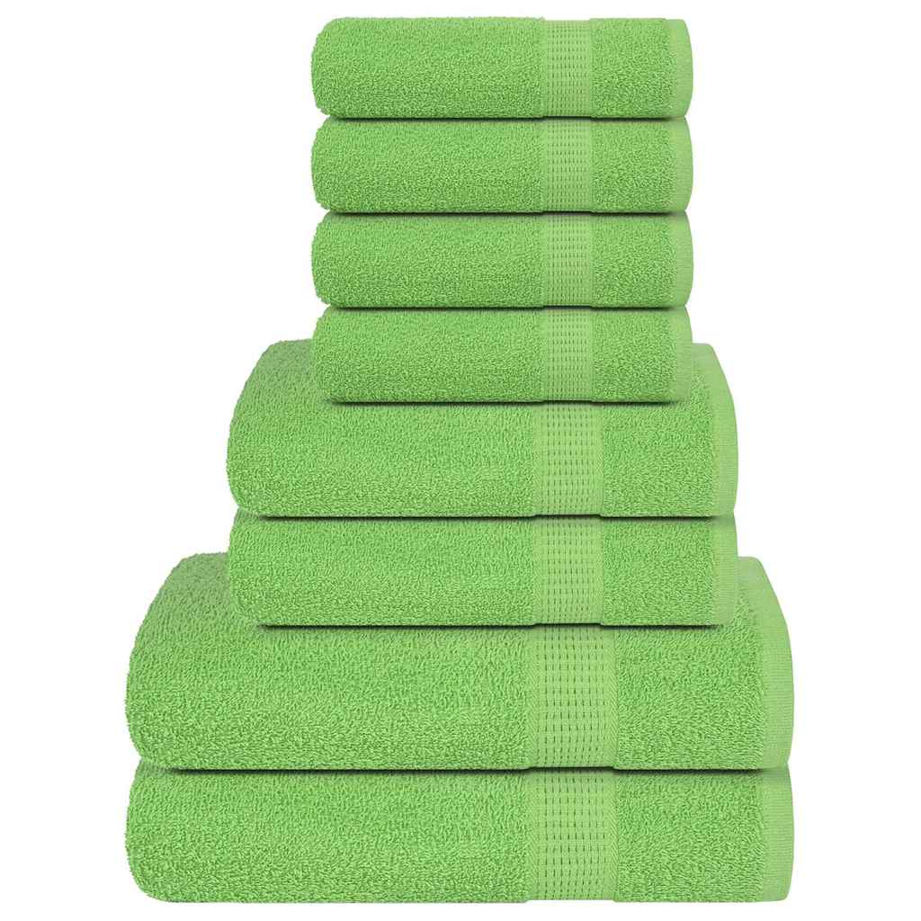 vidaXL 8 Piece Towel Set "FROGN" Apple Green 360 gsm