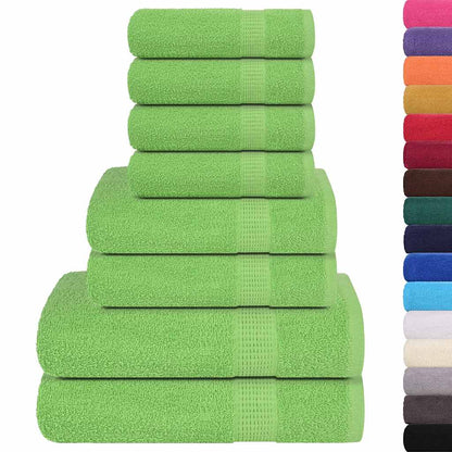 vidaXL 8 Piece Towel Set "FROGN" Apple Green 360 gsm