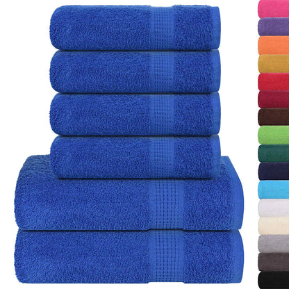 vidaXL 6 Piece Towel Set "FROGN" Blue 360 gsm