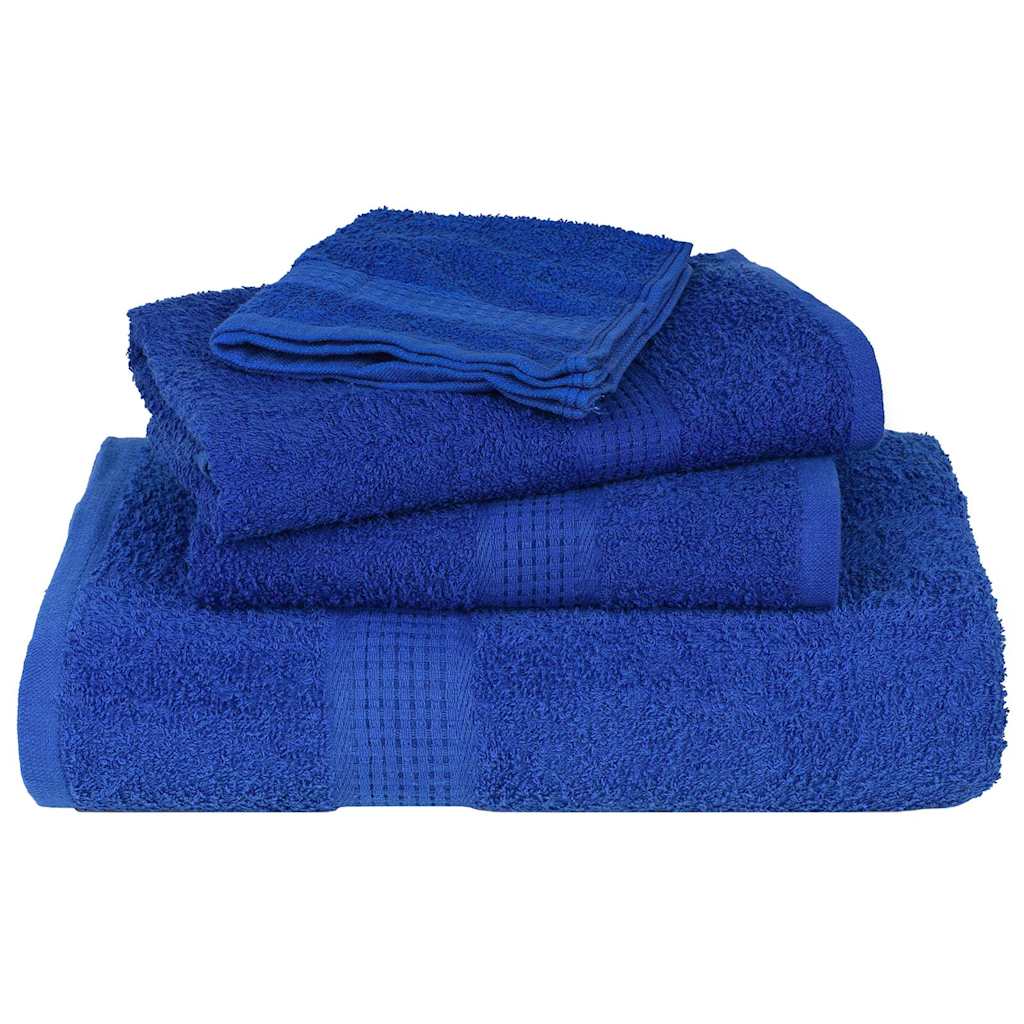 vidaXL 6 Piece Towel Set "FROGN" Blue 360 gsm