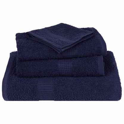 vidaXL 6 Piece Towel Set "FROGN" Navy Blue 360 gsm