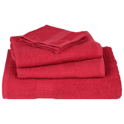 vidaXL 6 Piece Towel Set "FROGN" Red 360 gsm