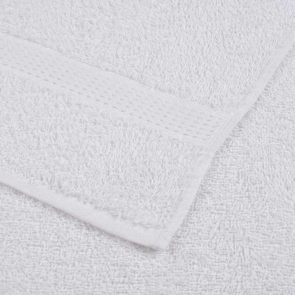 vidaXL 12 Piece Towel Set "FROGN" White 360 gsm