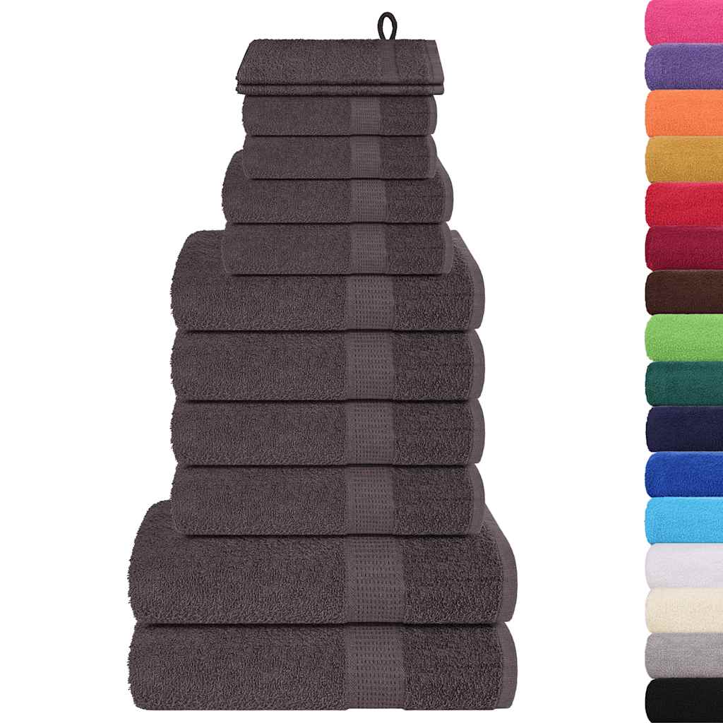 vidaXL 12 Piece Towel Set "FROGN" Anthracite 360 gsm