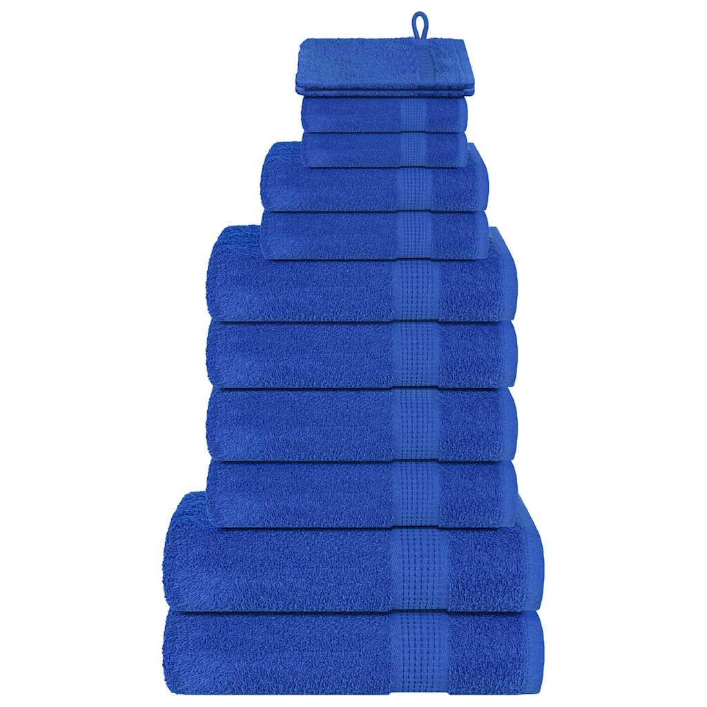 vidaXL 12 Piece Towel Set "FROGN" Blue 360 gsm
