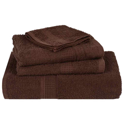 vidaXL 12 Piece Towel Set "FROGN" Brown 360 gsm