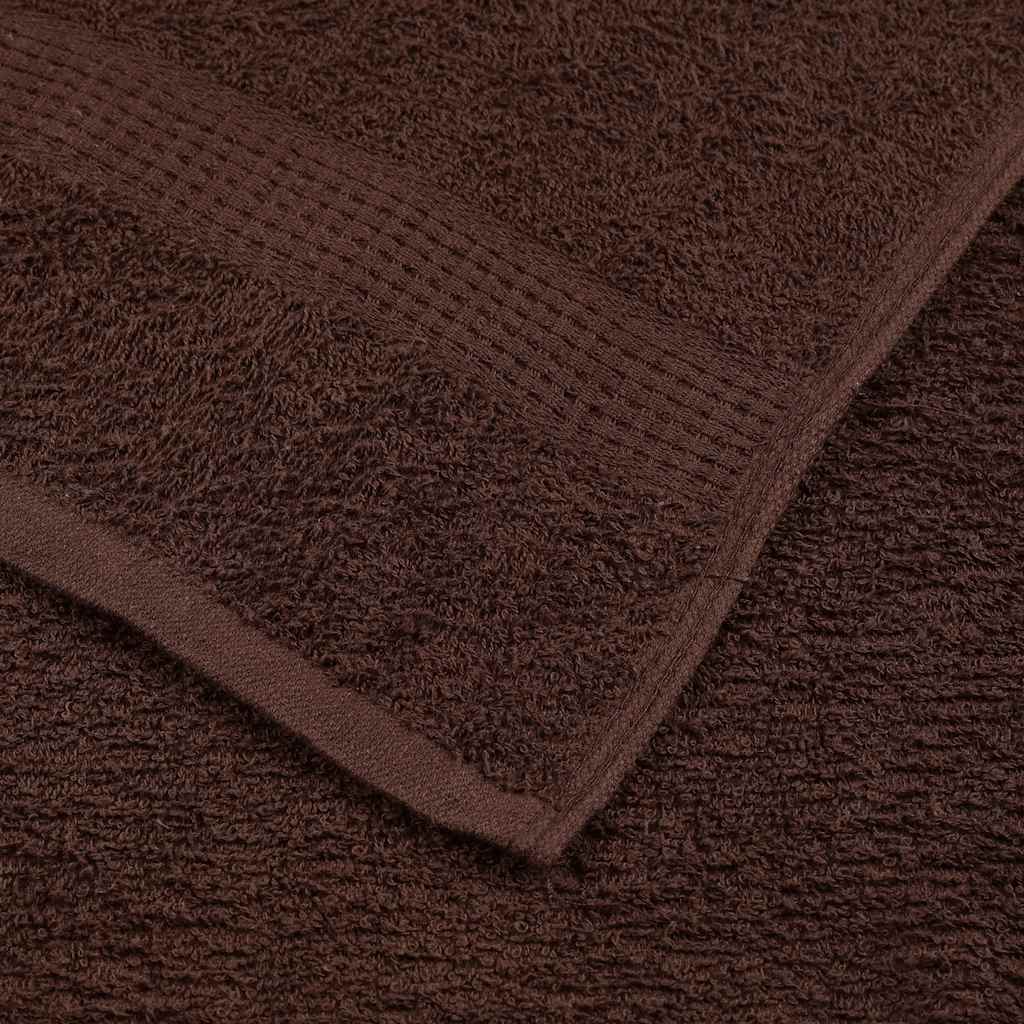 vidaXL 12 Piece Towel Set "FROGN" Brown 360 gsm