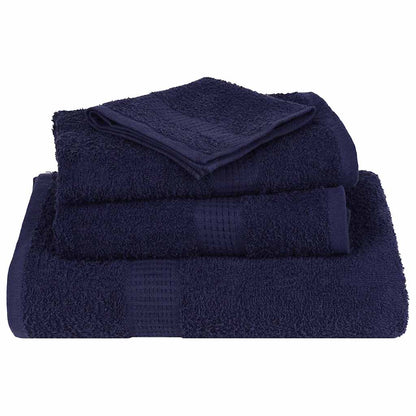 vidaXL 12 Piece Towel Set "FROGN" Navy Blue 360 gsm