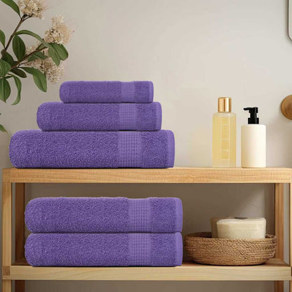 vidaXL 12 Piece Towel Set "FROGN" Purple 360 gsm