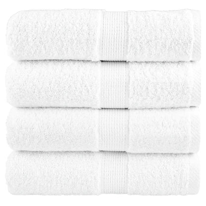 vidaXL Premium Wash Towels "SOLUND" 4 pcs White 30x30 cm 600 gsm