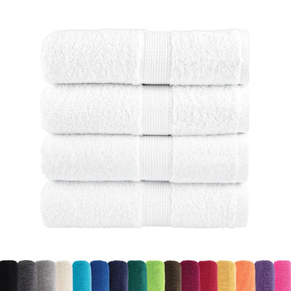 vidaXL Premium Wash Towels "SOLUND" 4 pcs White 30x30 cm 600 gsm