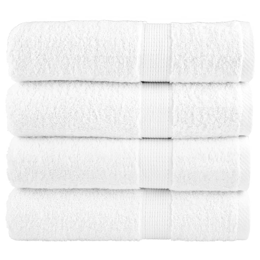 vidaXL Premium Hand Towels SOLUND 4pcs White 50x100cm 600gsm