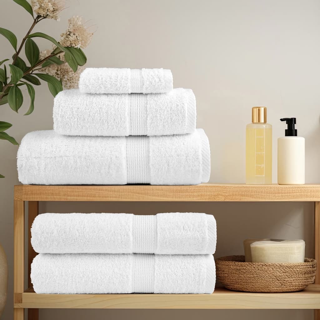 vidaXL Premium Shower Towels "SOLUND" 4 pcs White 70x140 cm 600 gsm