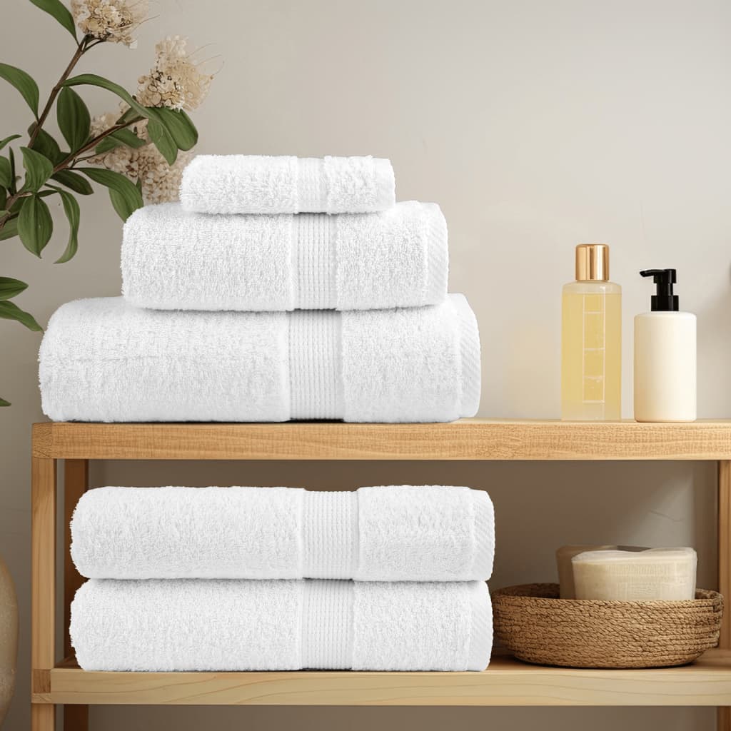 vidaXL Premium Bath Towels "SOLUND" 4 pcs White 100x150 cm 600 gsm