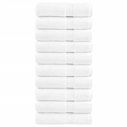 vidaXL Premium Bath Towels "SOLUND" 10 pcs White 100x150 cm 600 gsm