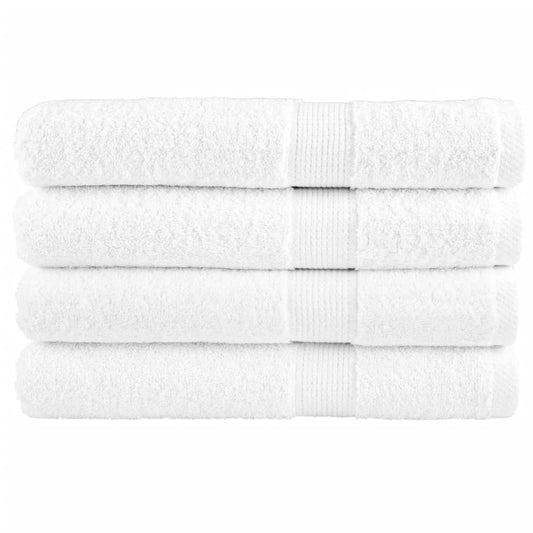 vidaXL Premium Sauna Towels "SOLUND" 4 pcs White 80x200 cm 600 gsm