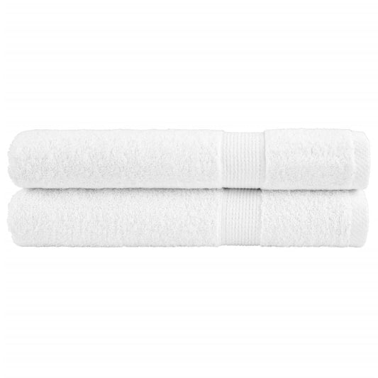 vidaXL Premium Towels "SOLUND" 2 pcs White 100x200 cm 600 gsm
