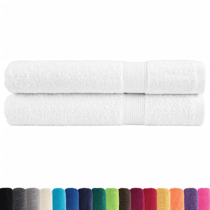 vidaXL Premium Towels "SOLUND" 2 pcs White 100x200 cm 600 gsm