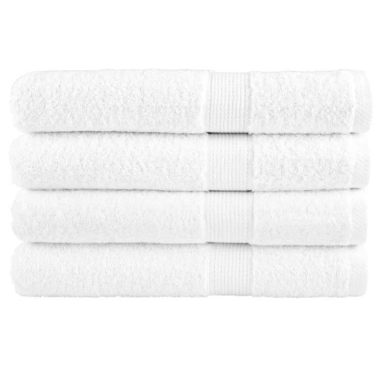vidaXL Premium Towels "SOLUND" 4 pcs White 100x200 cm 600 gsm
