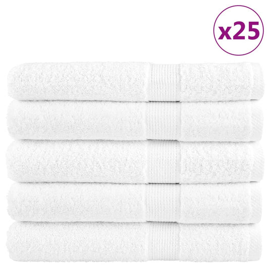 vidaXL Premium Towels SOLUND 25pcs White 100x200cm 600gsm