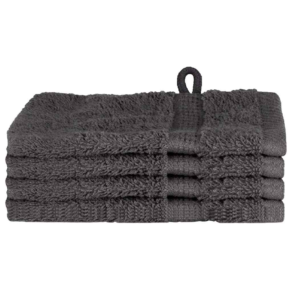 vidaXL Guest Towel SOLUND 4 pcs Anthracite 15 x 21 cm 550 gsm