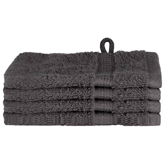 vidaXL Guest Towel SOLUND 4 pcs Anthracite 15 x 21 cm 550 gsm