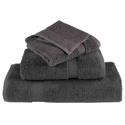 vidaXL Guest Towel SOLUND 4 pcs Anthracite 15 x 21 cm 550 gsm