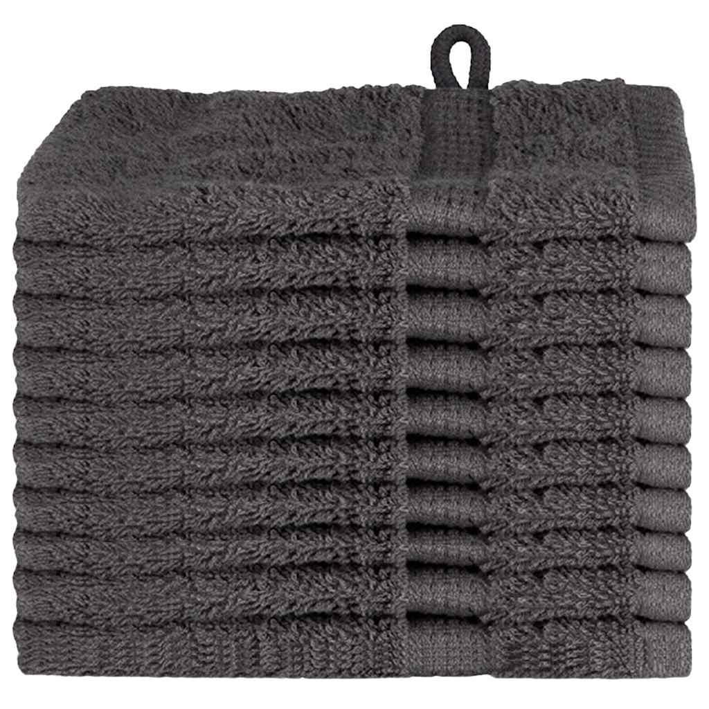 vidaXL Guest Towel SOLUND 10 pcs Anthracite 15 x 21 cm 550 gsm