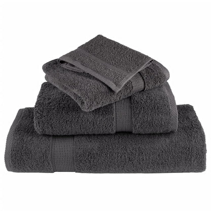 vidaXL Premium Wash Towels "SOLUND" 2 pcs Anthracite 30x30 cm 600 gsm