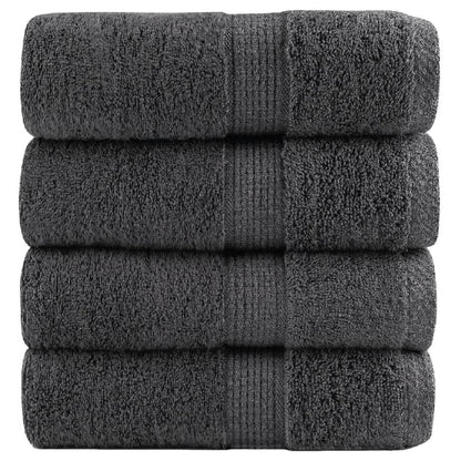 vidaXL Premium Wash Towels "SOLUND" 4 pcs Anthracite 30x30 cm 600 gsm