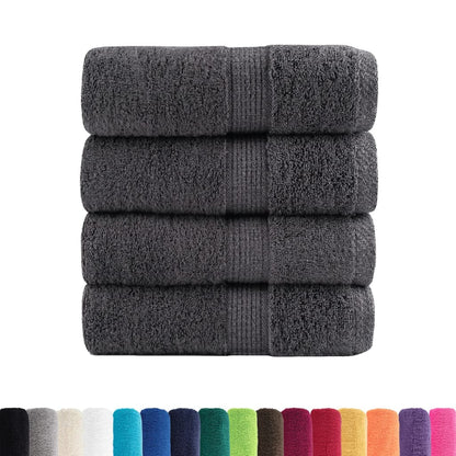 vidaXL Premium Guest Towels "SOLUND" 4 pcs Anthracite 30x50 cm 600 gsm