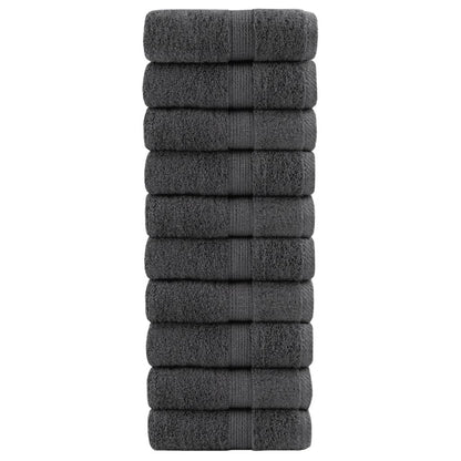 vidaXL Premium Guest Towels SOLUND 10pcs Anthracite 30x50cm 600gsm