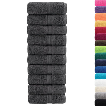 vidaXL Premium Guest Towels "SOLUND" 50 pcs Anthracite 30x50 cm 600 gsm
