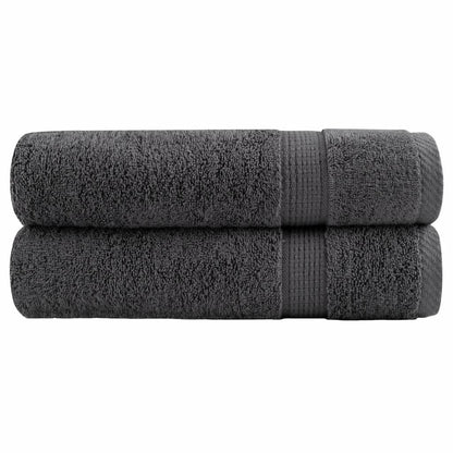 vidaXL Premium Hand Towels "SOLUND" 2 pcs Anthracite 50x100 cm 600 gsm