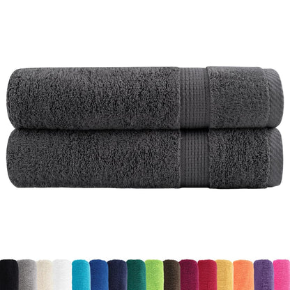 vidaXL Premium Hand Towels "SOLUND" 2 pcs Anthracite 50x100 cm 600 gsm