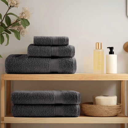 vidaXL Premium Hand Towels "SOLUND" 4 pcs Anthracite 50x100 cm 600 gsm