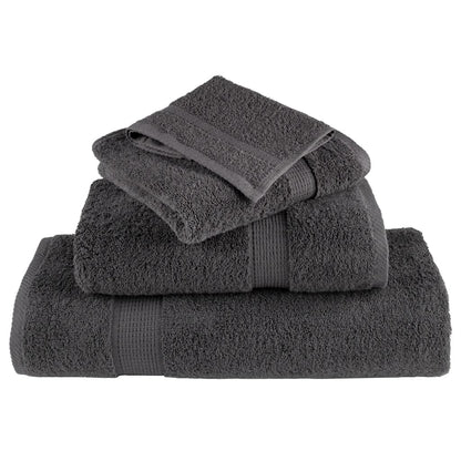 vidaXL Premium Hand Towels "SOLUND" 4 pcs Anthracite 50x100 cm 600 gsm