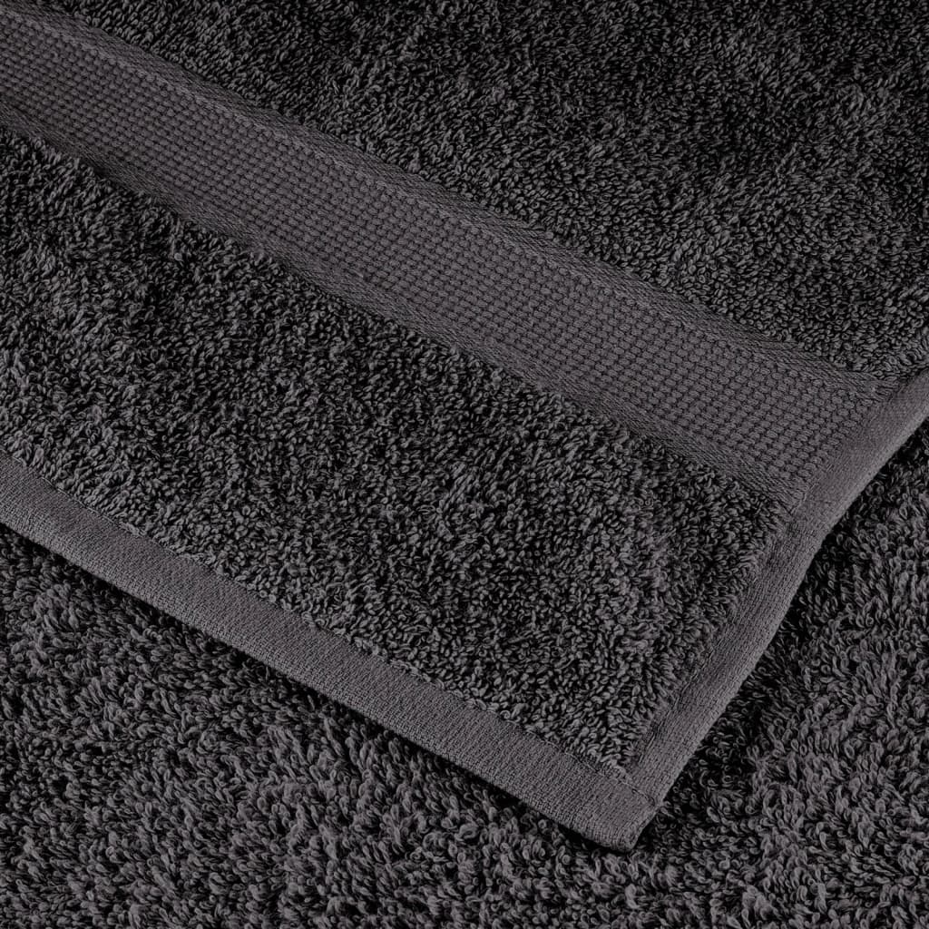 vidaXL Premium Hand Towels "SOLUND" 4 pcs Anthracite 50x100 cm 600 gsm