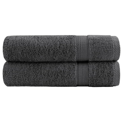 vidaXL Premium Shower Towels "SOLUND" 2 pcs Anthracite 70x140 cm 600 gsm