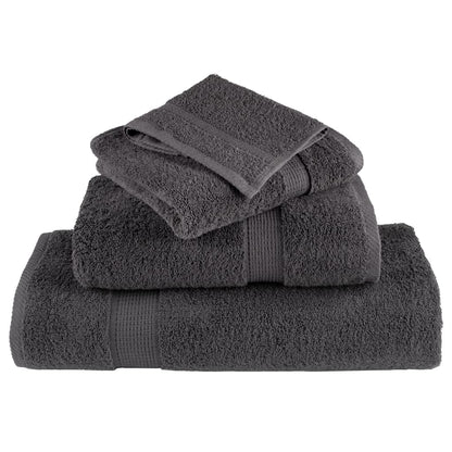 vidaXL Premium Shower Towels "SOLUND" 2 pcs Anthracite 70x140 cm 600 gsm