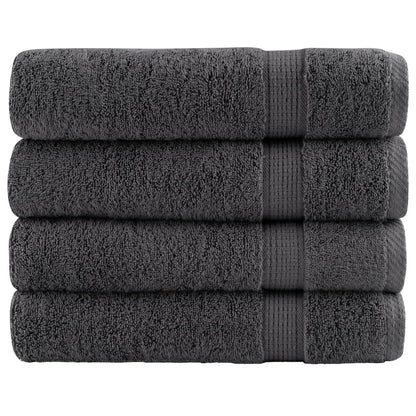 vidaXL Premium Shower Towels "SOLUND" 4 pcs Anthracite 70x140 cm 600 gsm