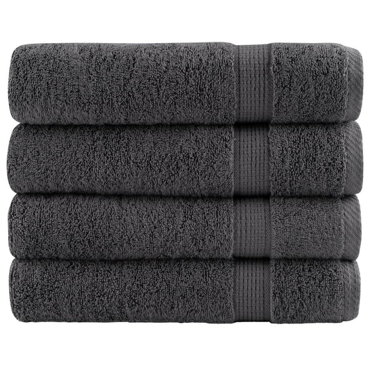 vidaXL Premium Shower Towels "SOLUND" 4 pcs Anthracite 70x140 cm 600 gsm