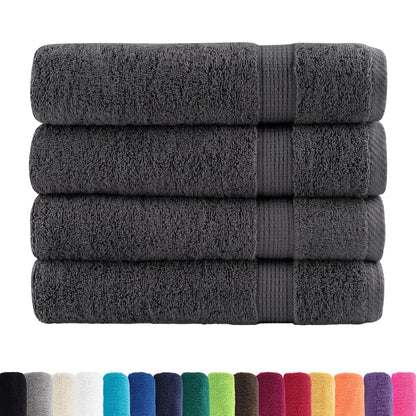 vidaXL Premium Shower Towels "SOLUND" 4 pcs Anthracite 70x140 cm 600 gsm