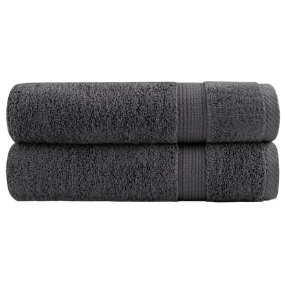 vidaXL Premium Bath Towels "SOLUND" 2 pcs Anthracite 100x150 cm 600 gsm