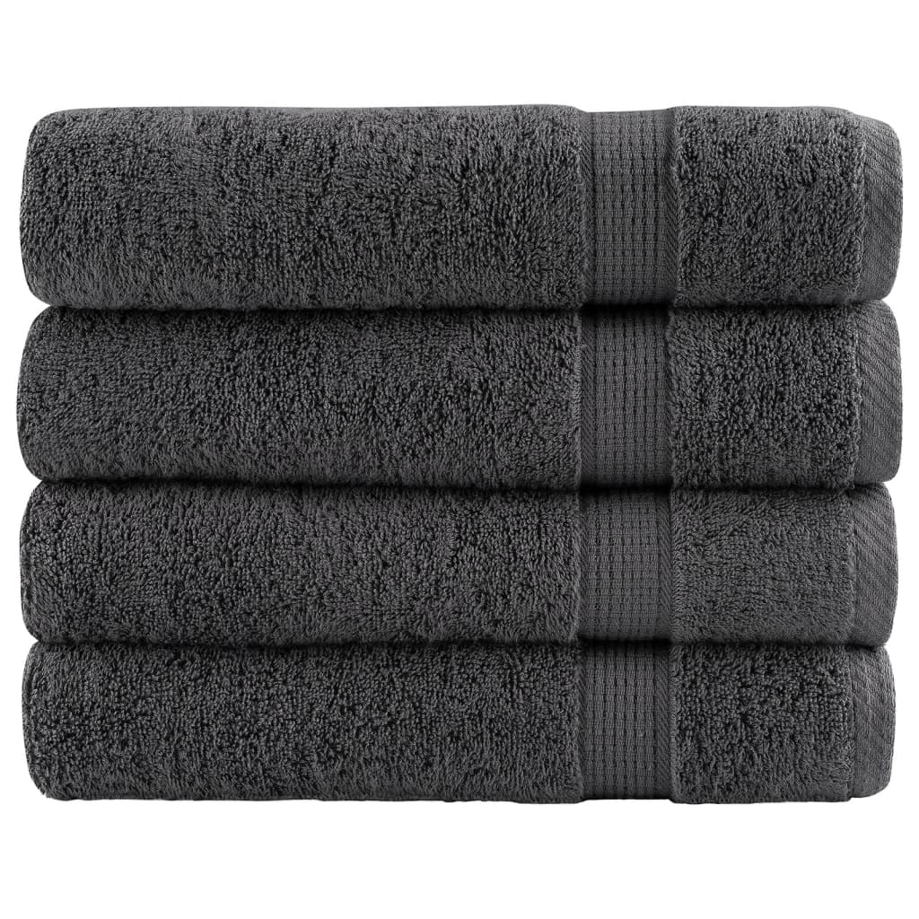 vidaXL Premium Bath Towels SOLUND 4pcs Anthracite 100x150cm 600gsm