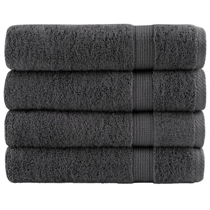 vidaXL Premium Bath Towels "SOLUND" 4 pcs Anthracite 100x150 cm 600 gsm