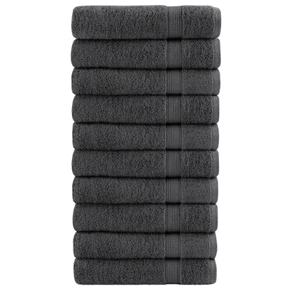 vidaXL Premium Bath Towels "SOLUND" 10 pcs Anthracite 100x150 cm 600 gsm