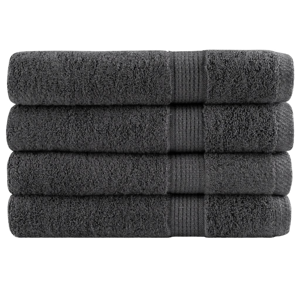 vidaXL Premium Sauna Towels SOLUND 4pcs Anthracite 80x200cm 600gsm