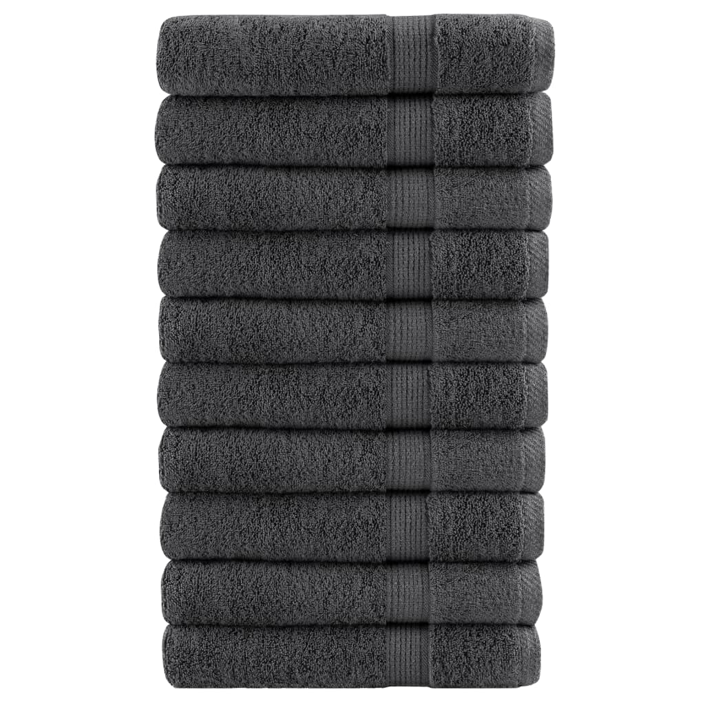 vidaXL Premium Sauna Towels SOLUND 10pcs Anthracite 80x200cm 600gsm